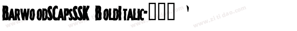 BarwoodSCapsSSK BoldItalic字体转换